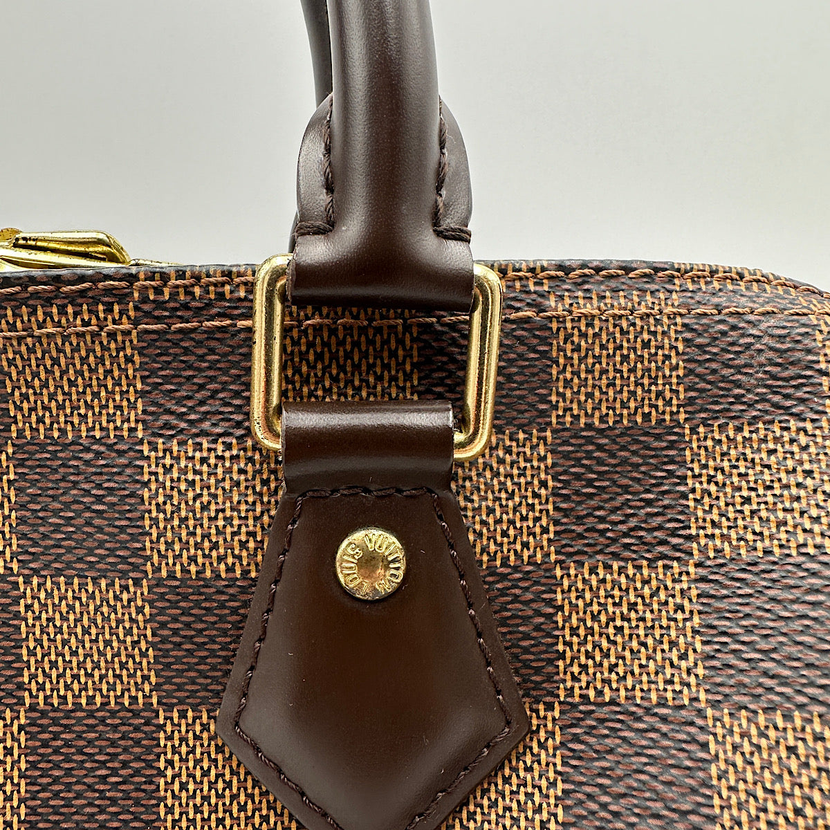 Speedy bandoulière 25 damier ébène