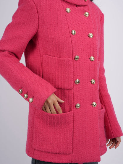 Chanel Pink Wool Tweed Blazer