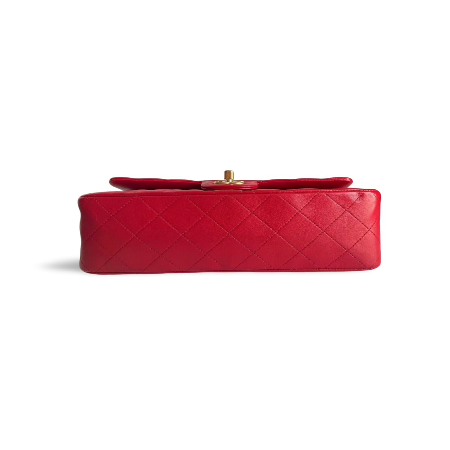 Chanel Red timless Flap Bag With Gold Hardware