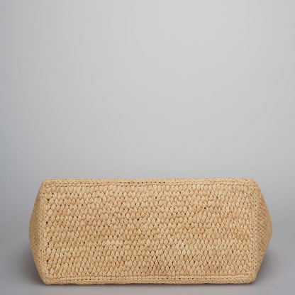 Celine Small Cabas Thais in Raffia and Calfskin