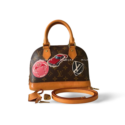 Louis Vuitton Alma BB-Tasche aus Monogramm-Canvas Braun