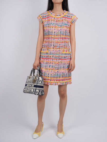 Chanel Multi-Color Tweed Dress FR 36