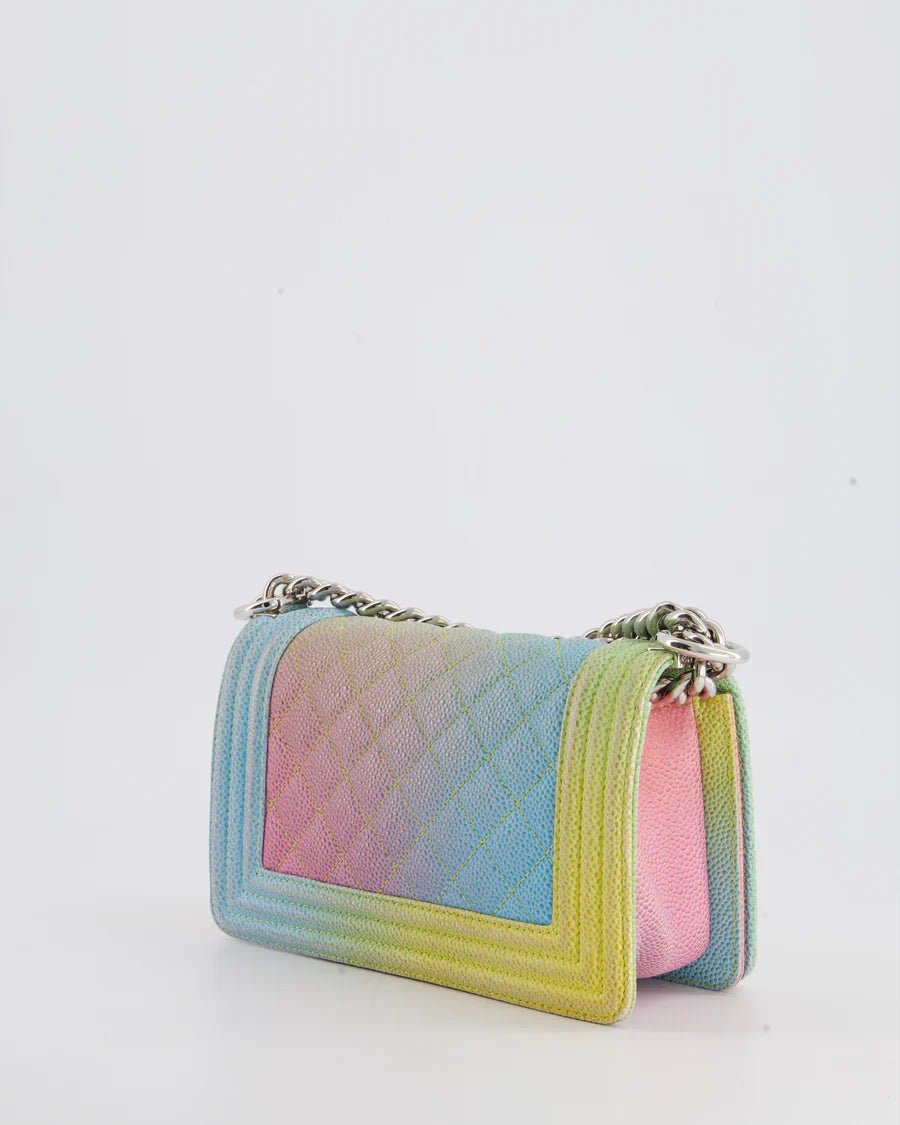 Chanel Caviar Quilted Small Cuba Rainbow Leboy Bag in Multicolour