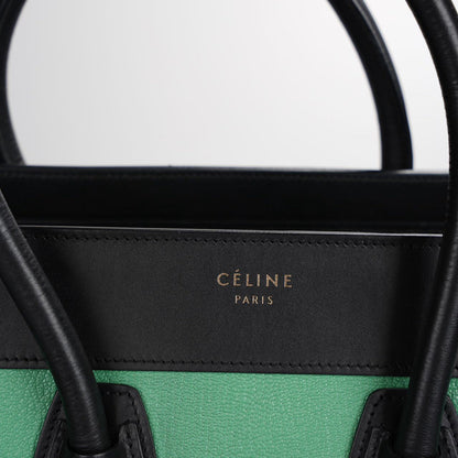 CELINE Tricolor Luggage Bag Leather Micro