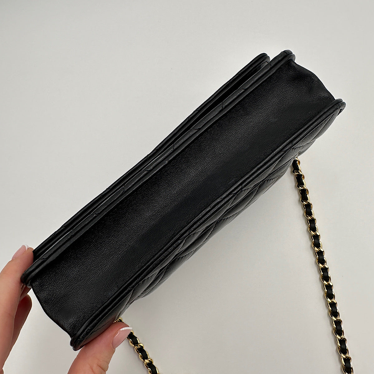 Wallet on chain classique agneau noir