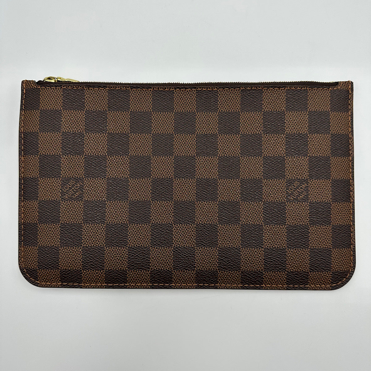 Pochette Neverfull toile damier ébène