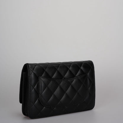 Chanel Black Classic WOC Lambskin Leather with Silver Hardware