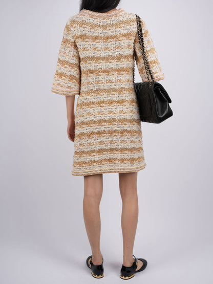 CHANEL Paris-Dubai Tweed Dress FR 34