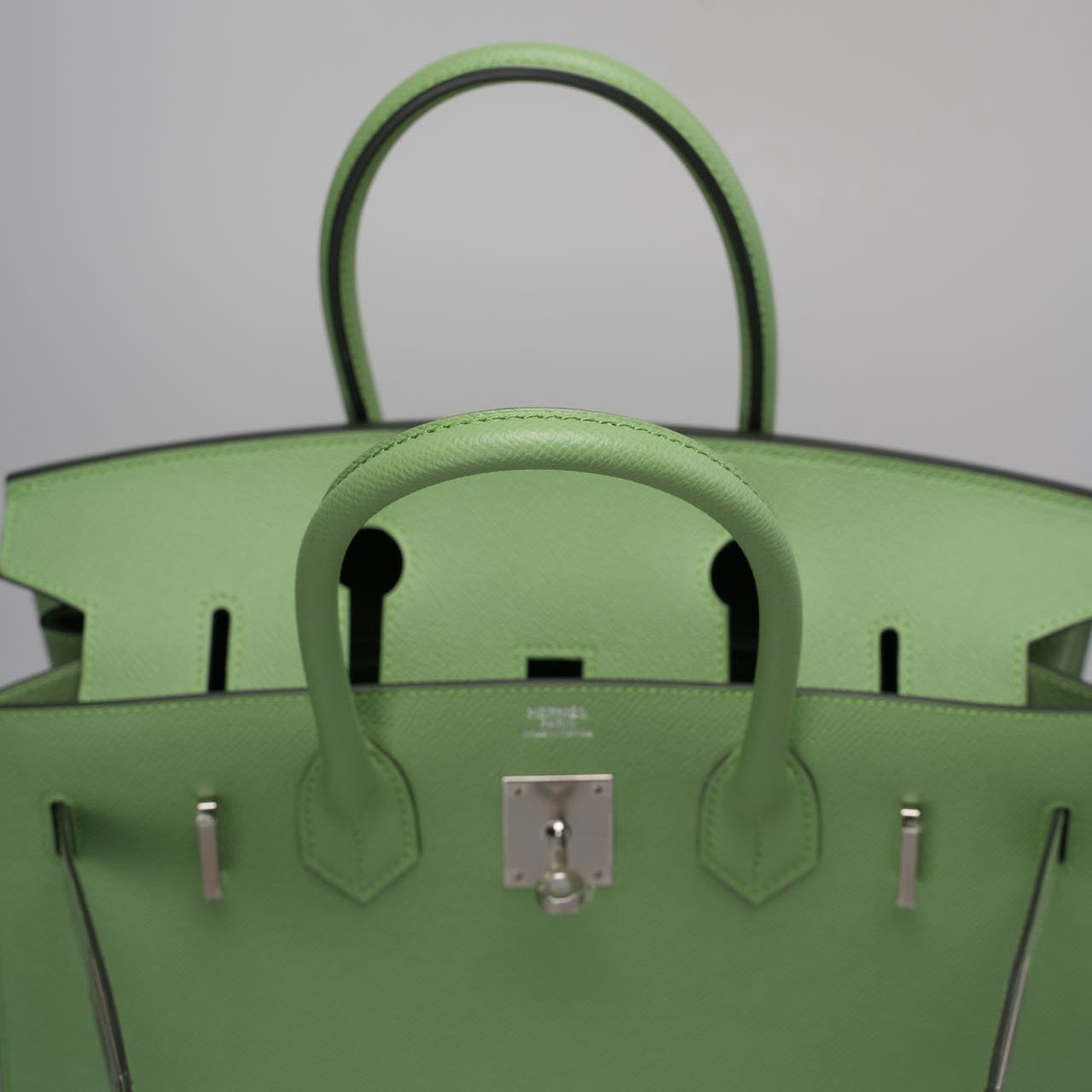 Hermes Birkin 30 Seiller Vert Avocado Green Epsom Leather with Palladium Hardware