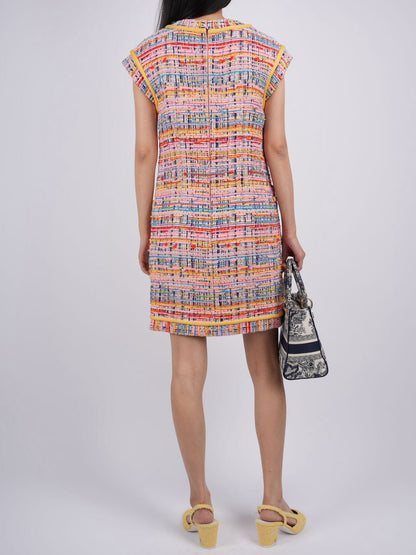 Chanel Multi-Color Tweed Dress FR 36