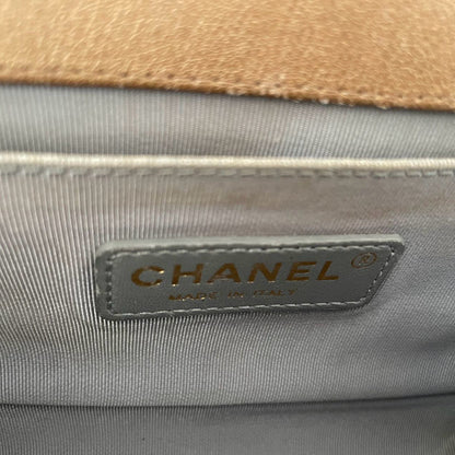 Chanel Boy Bag Limited Edition 15C Paris Dubai Small Metallic Gold