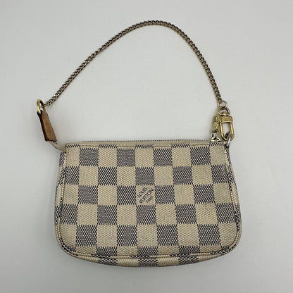 Pochette accessoires mini damier azur