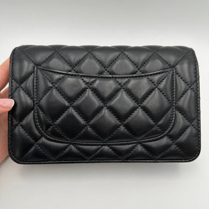 Wallet on chain classique agneau noir