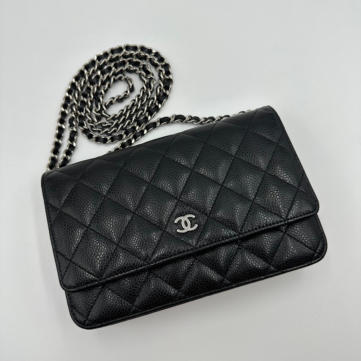 Wallet on chain classique caviar noir