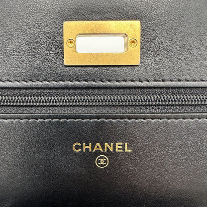 Wallet on chain 2.55 veau vieilli noir