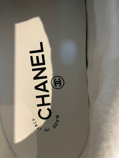 Chanel Fabric Sneakers In Lime yellow color with CC LOGO