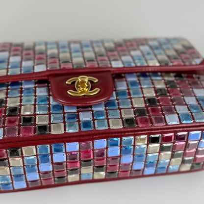 Chanel Mosaic Medium Flap Red Multicolor