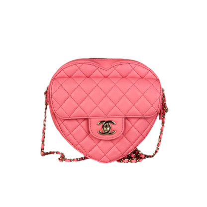 Chanel Pink Heart Bag Large