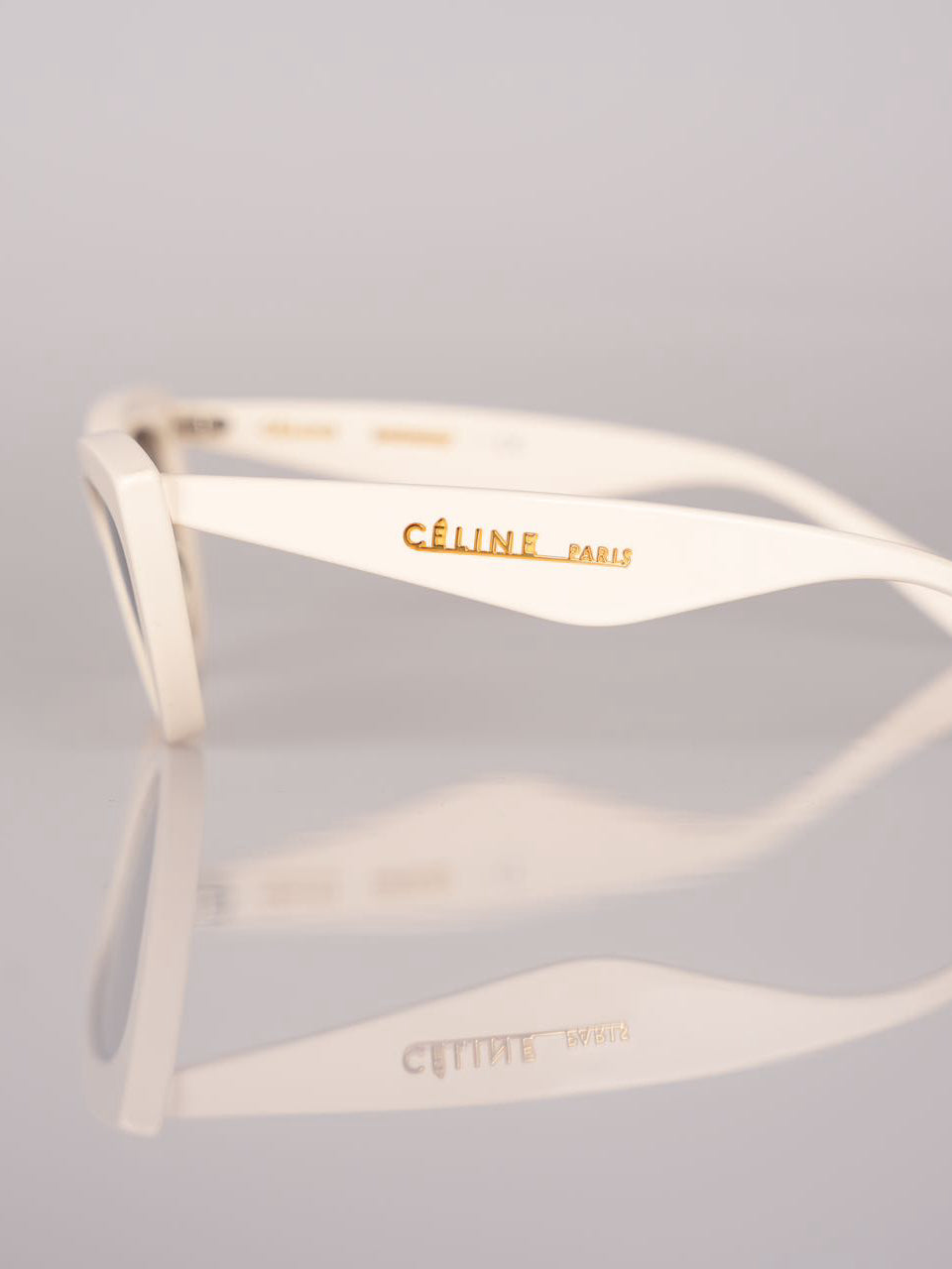 Celine Cat Eye Sunglasses with Beige Acetate Frame