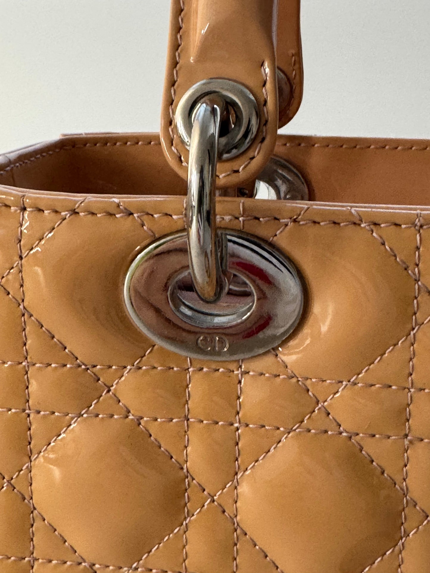 Christian Dior Lady Dior bag medium light beige