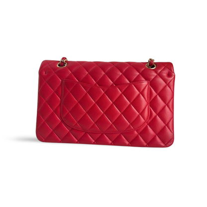 Chanel Red timless Flap Bag With Gold Hardware