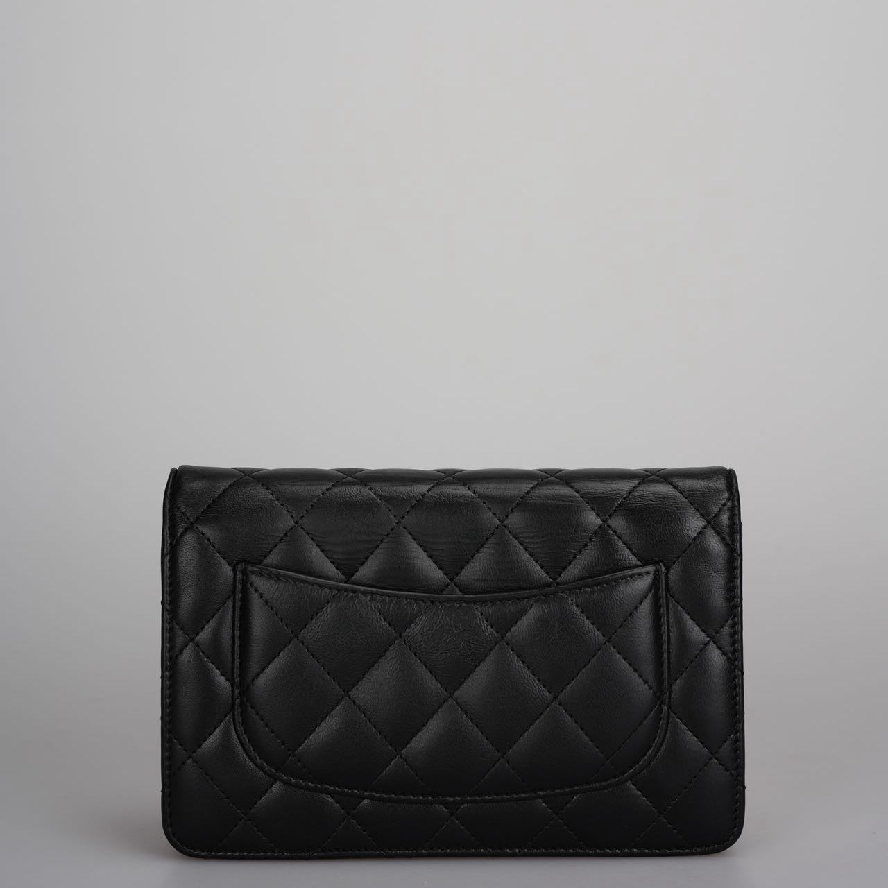 Chanel Black Classic WOC Lambskin Leather with Silver Hardware