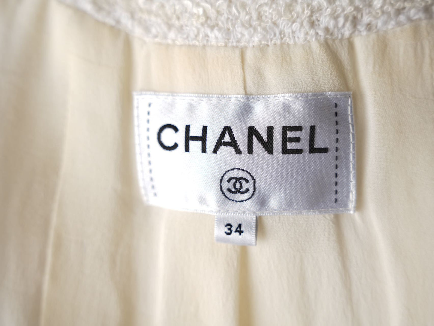 Chanel CC Lesage Tweed Fringy Fitted Mini Dress White