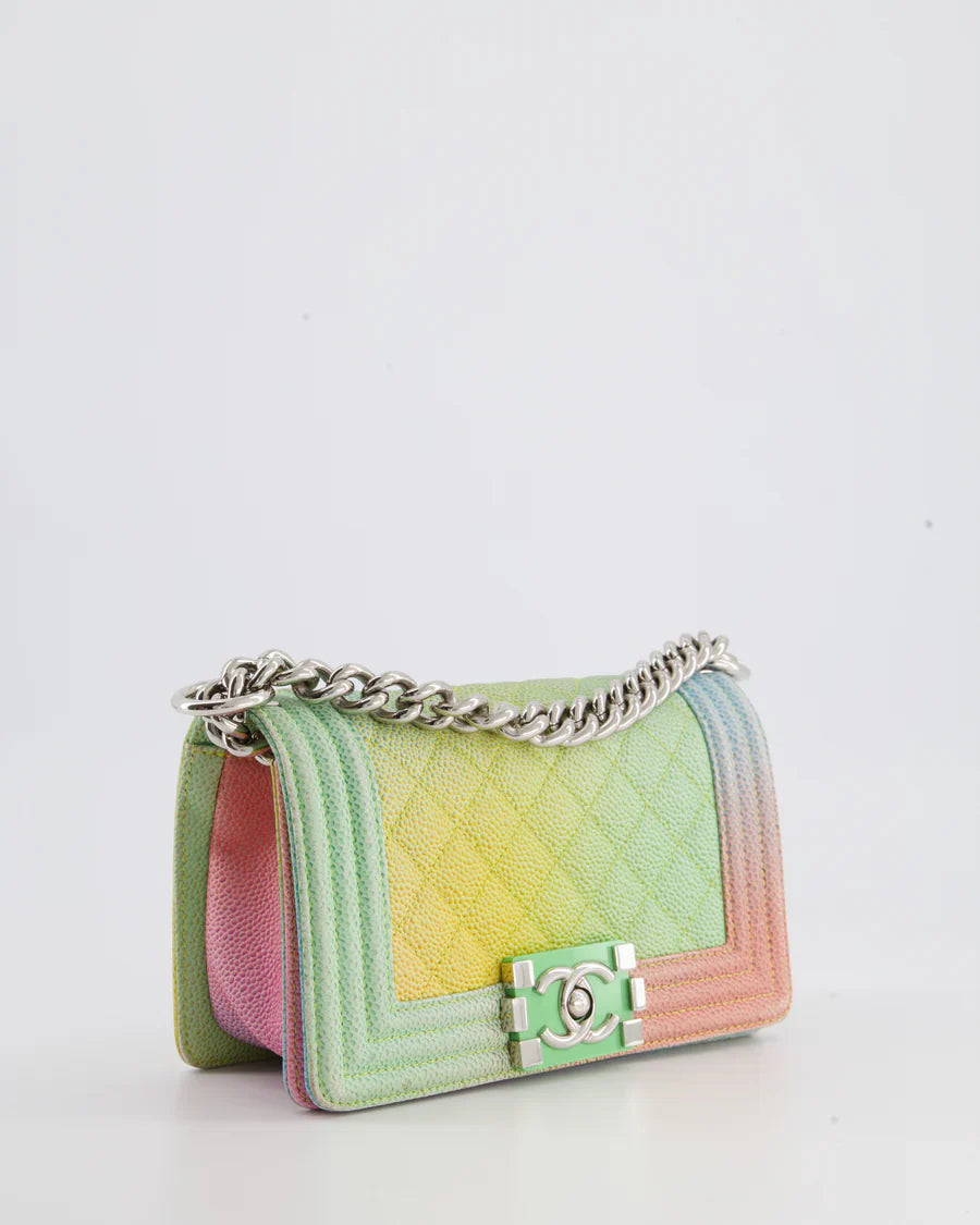 Chanel Caviar Quilted Small Cuba Rainbow Leboy Bag in Multicolour