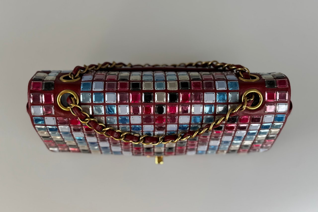 Chanel Mosaic Medium Flap Red Multicolor