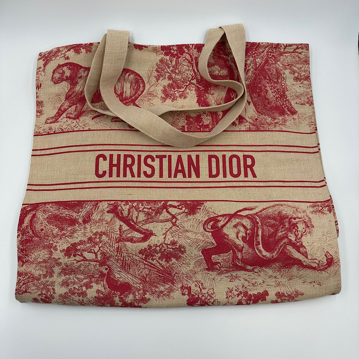 Tote bag Dioriviera lin framboise