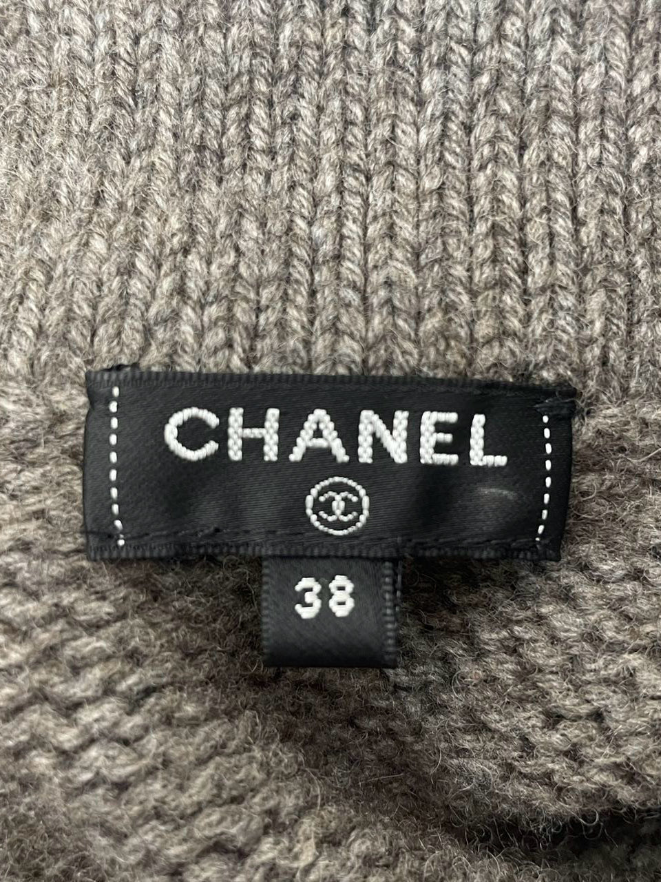 Chanel Fair Isle sweater dress Grey FR38