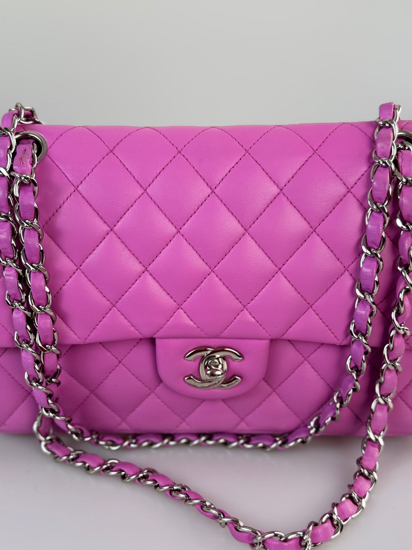 Chanel timeless flap bag medium purple