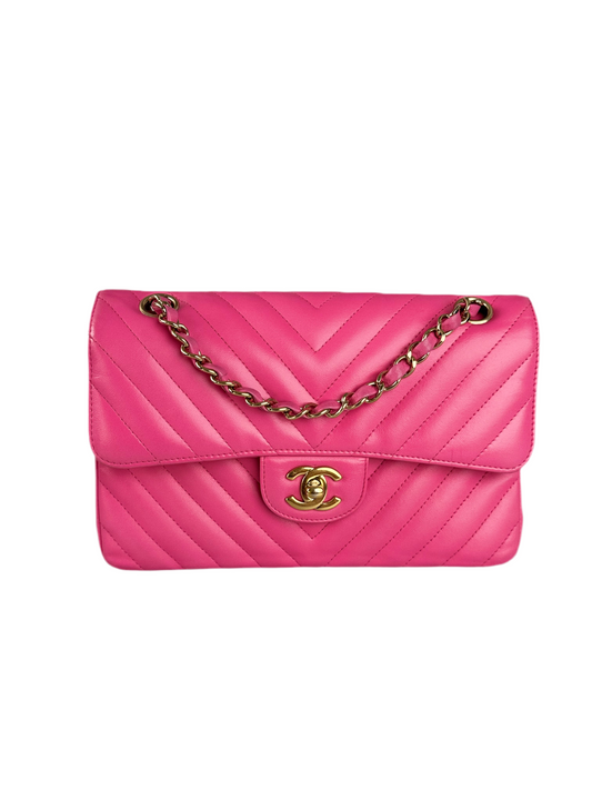 Chanel Small Quilted Flap Bag Pink Lambskin