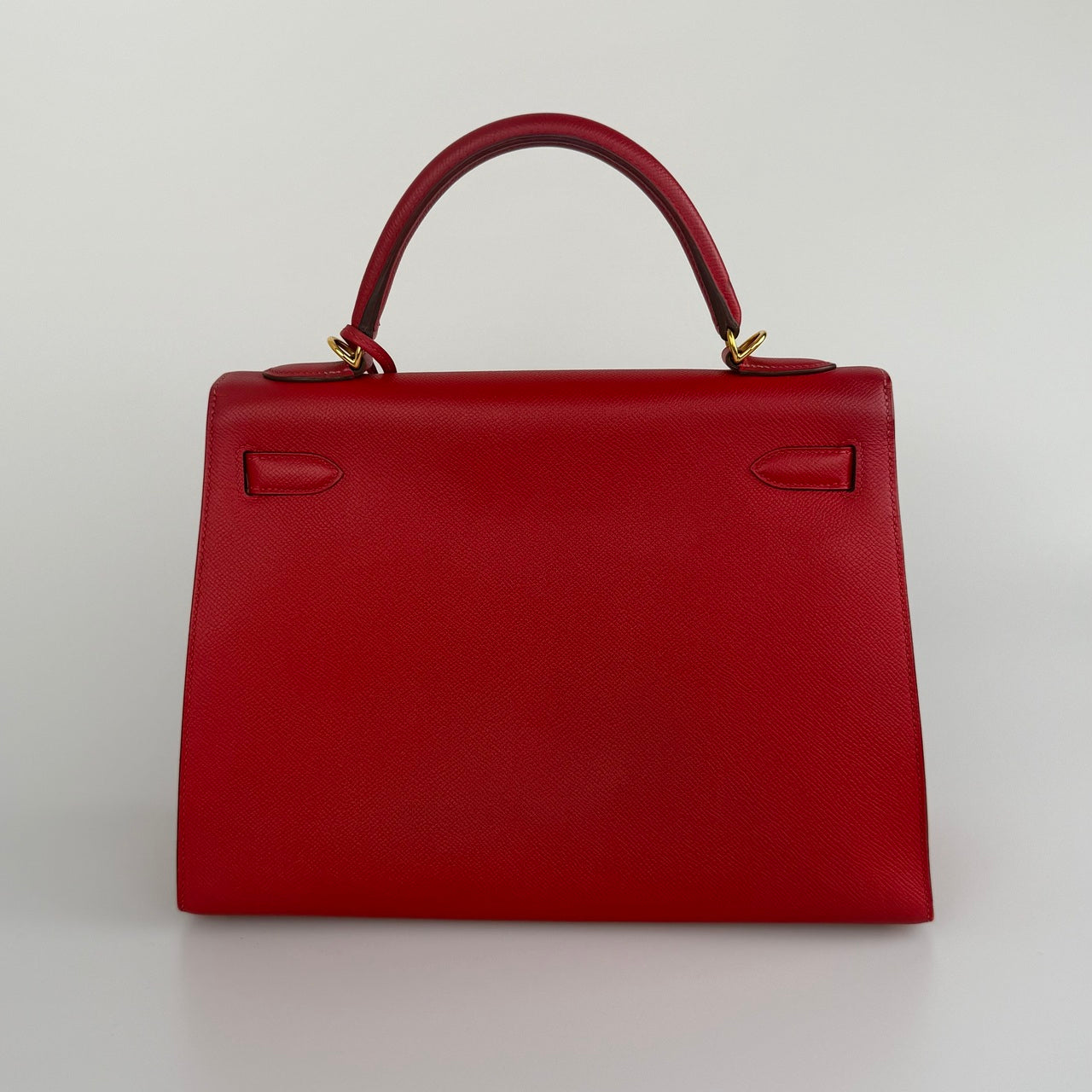 Hermes Kelly 32 Sellier Bag Rouge Casaque Epsom Leather Gold Hardware