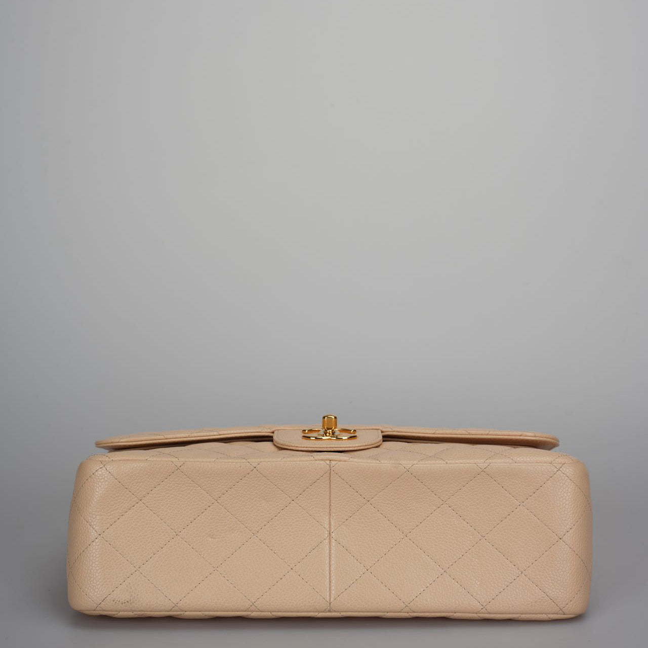 Chanel Beige Jumbo timeless Flap Bag Caviar Leather with Gold Hardware