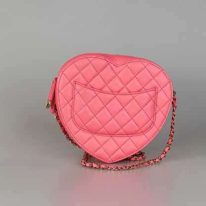 Chanel Pink Heart Bag Large