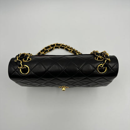 Timeless small agneau noir finitions or 24K