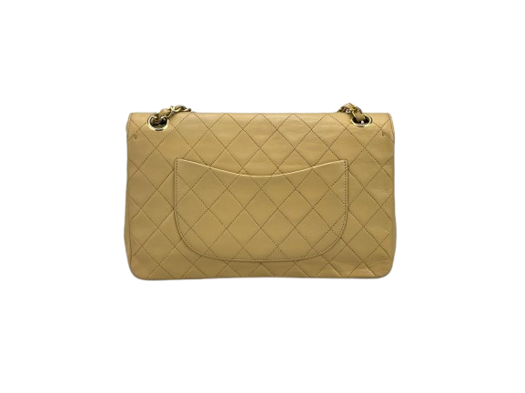 Chanel Beige Vintage Timeless Flap Bag Medium