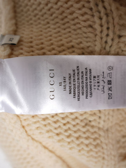 Gucci Wool Cardigan In Beige Cruise 2018 Collection Size XS