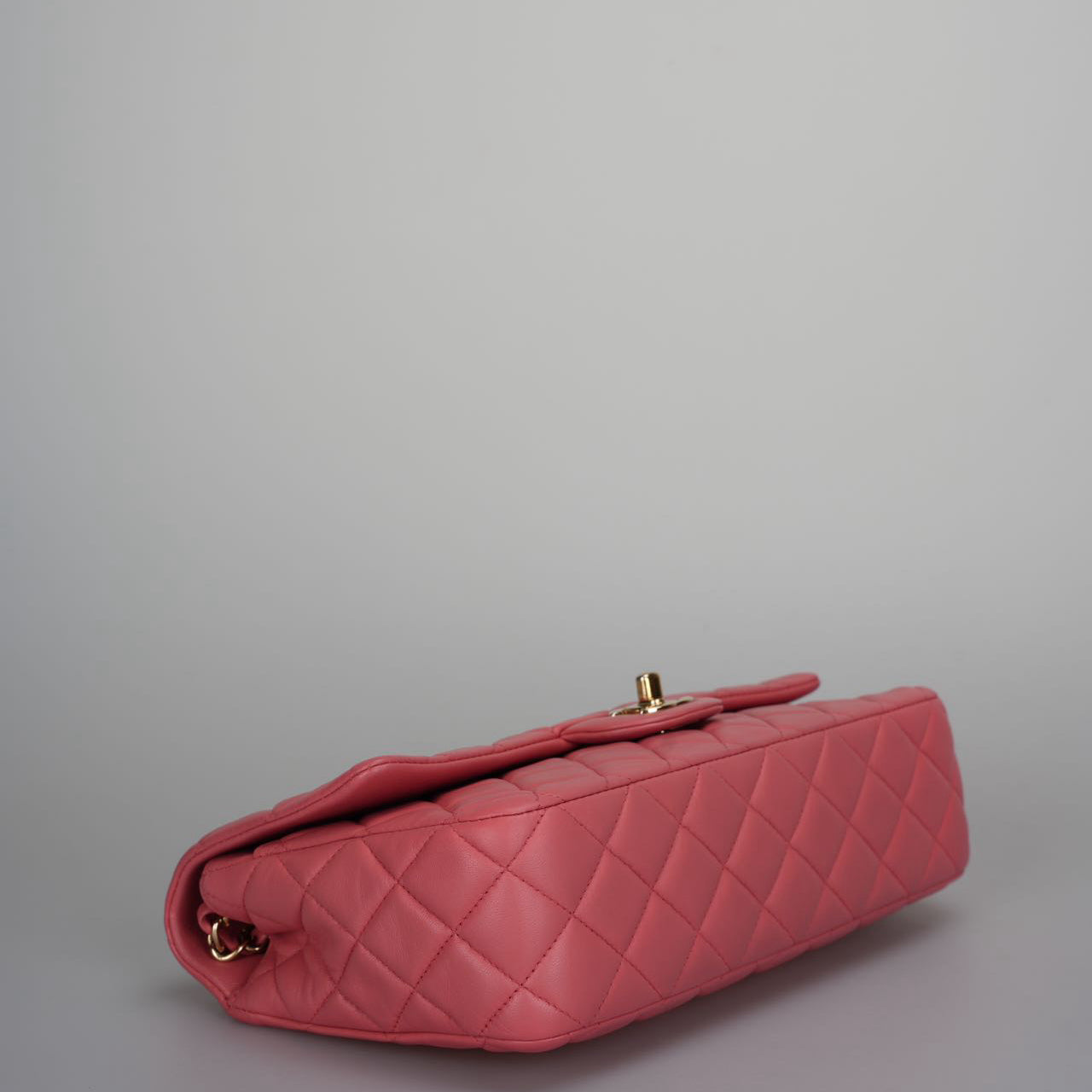 Chanel Pink timeless medium Valentine Lambskin Leather bag with Gold Hardware