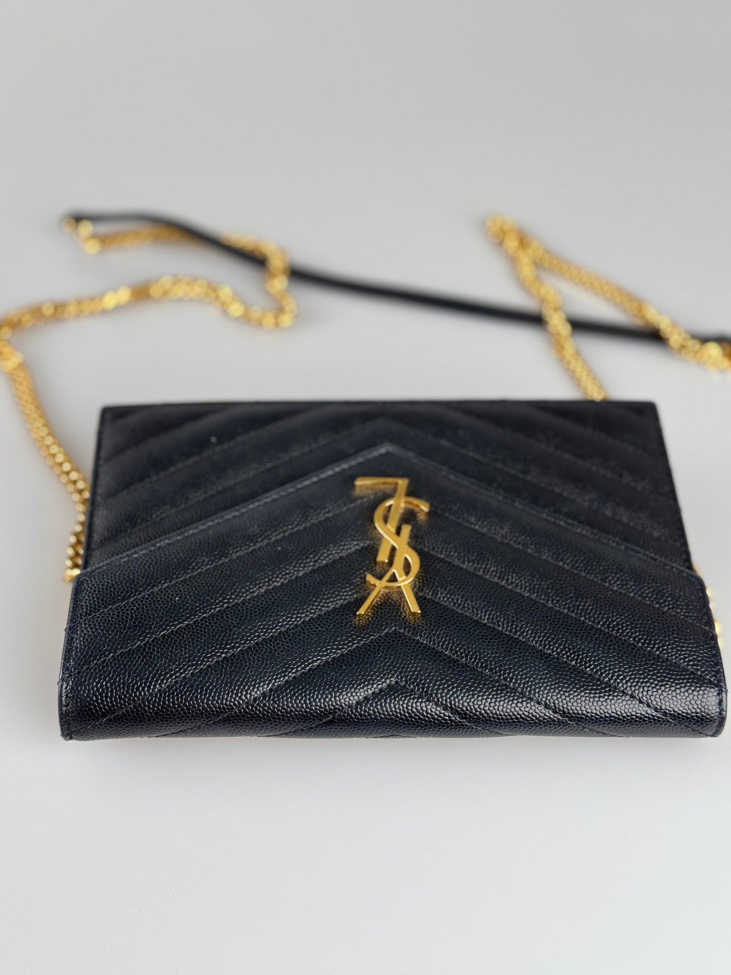 Saint Laurent YSL Chain Wallet Monogram NeroWallet On A Chain bag