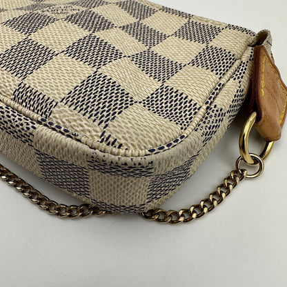 Pochette accessoires mini damier azur