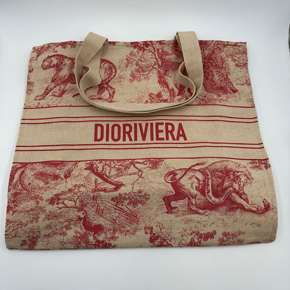 Tote bag Dioriviera lin framboise