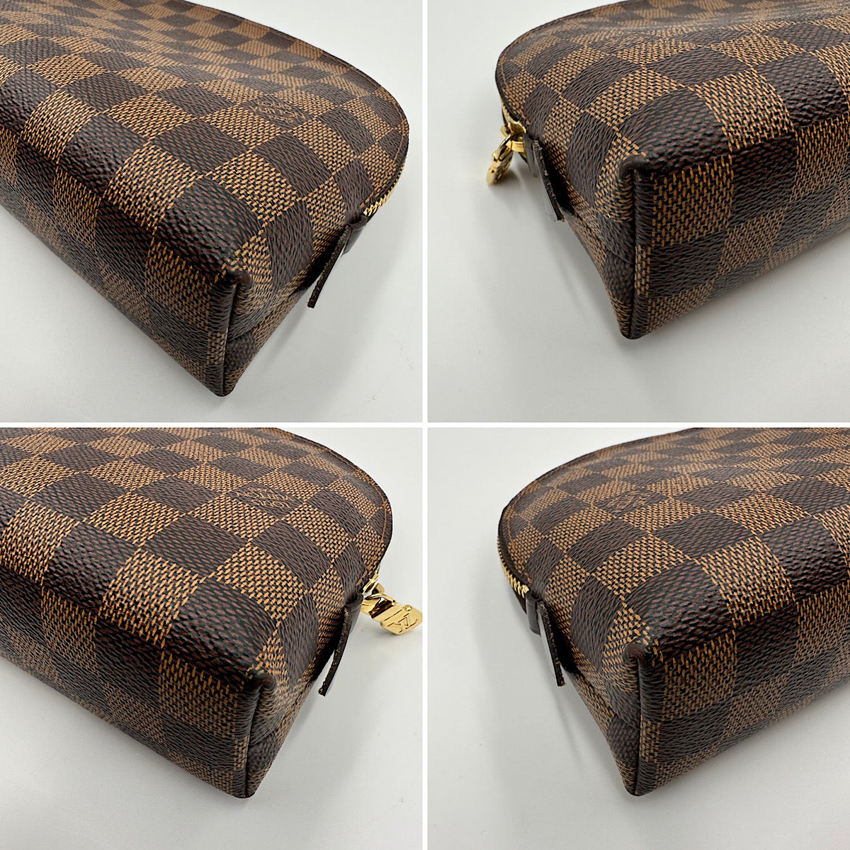 Pochette cosmétique GM damier ébène