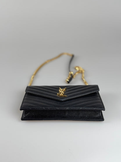 Saint Laurent YSL Chain Wallet Monogram NeroWallet On A Chain bag