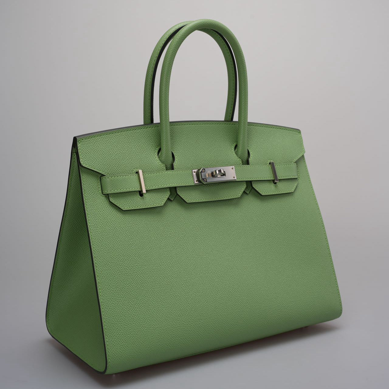 Hermes Birkin 30 Seiller Vert Avocado Green Epsom Leather with Palladium Hardware