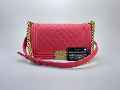 Chanel Medium Leboy Bag in Hot Pink with Gold Hardware