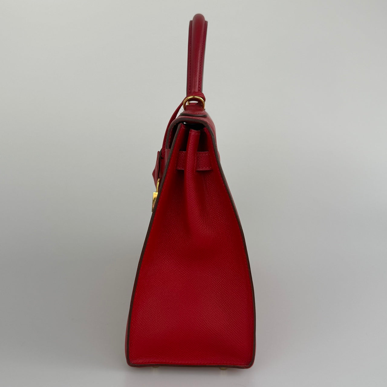 Hermes Kelly 32 Sellier Bag Rouge Casaque Epsom Leather Gold Hardware