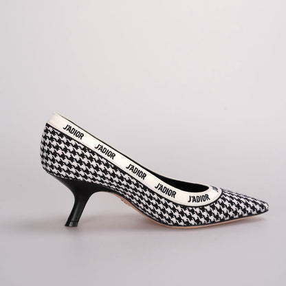 Christian Dior Houndstooth 6cm Pumps 37.5 Black&White