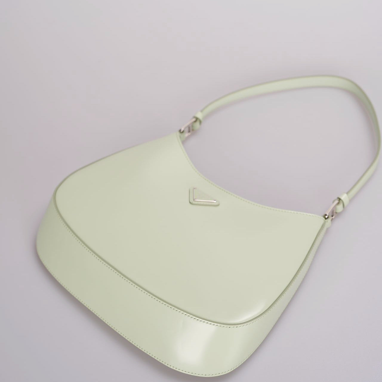 Prada Cleo Mint Green Smooth Leather Shoulder Bag